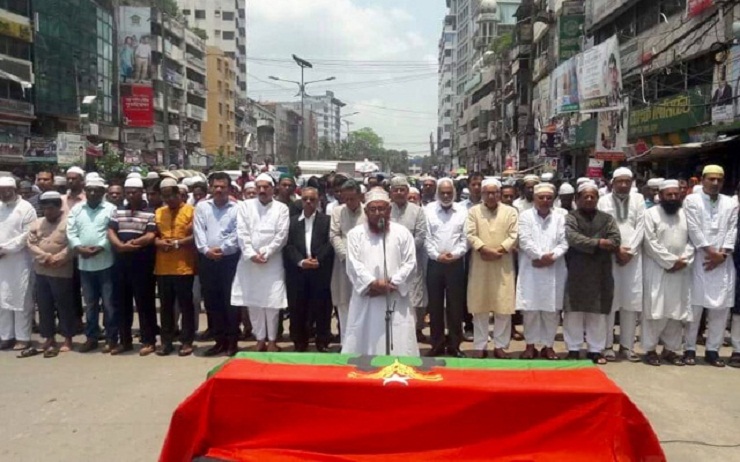 নয়াপল্টনে খালেদার উপদেষ্টা ওয়াহিদুলের জানাজা