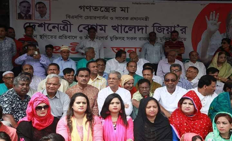 সাত ঘণ্টার অনশন কর্মসূচিতে বিএনপি