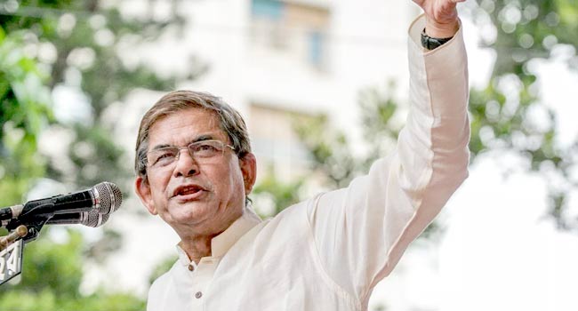 সরকারকে সিধা পথে আসার আহবান মির্জা ফখরুলের