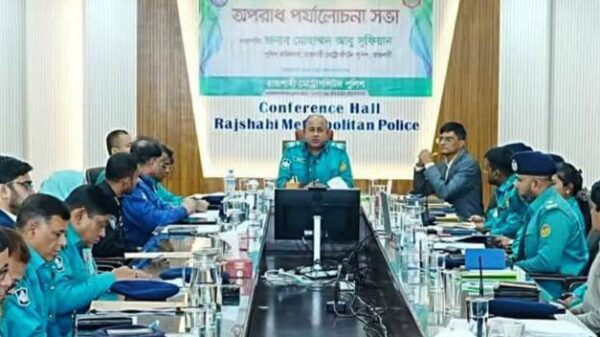 মহানগরীর আইন শৃংখলা নিয়ে আরএমপির পর্যালোচনা সভা