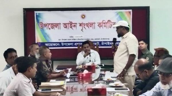 ভোলাহাটে উপজেলা প্রশাসনের আইন-শৃঙ্খলা কমিটির মাসিক আলোচনা সভা অনুষ্ঠিত