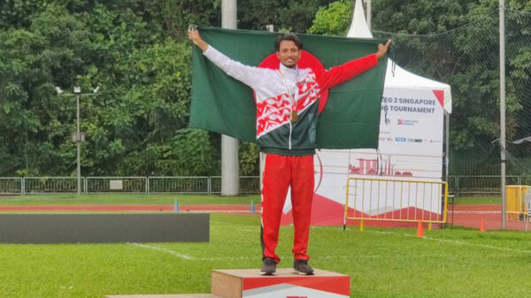 এশিয়া কাপ আর্চারির রিকার্ভ পুরুষ এককে স্বর্ণপদক জেতেছেন আব্দুর রহমান আলিফ