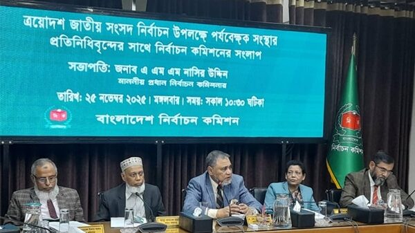 শতভাগ নিরপেক্ষভাবে কাজ করতে পর্যবেক্ষকদের প্রতি আহ্বান সিইসির