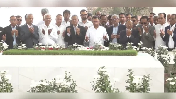 শহীদ জিয়া ও বেগম খালেদা জিয়ার সমাধিতে প্রধানমন্ত্রী ও মন্ত্রিসভার শ্রদ্ধা