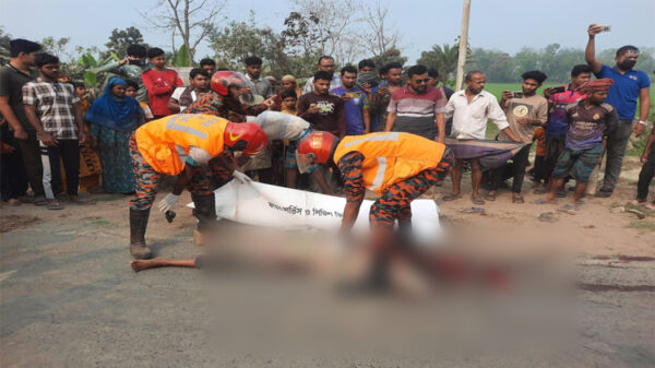 ঝিনাইদহে বাবাকে খাবার পৌঁছে দিতে গিয়ে ট্রাক চাপায় তরুণ নিহত