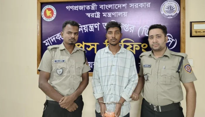 বরিশালে মাদকসহ যুবক গ্রেপ্তার